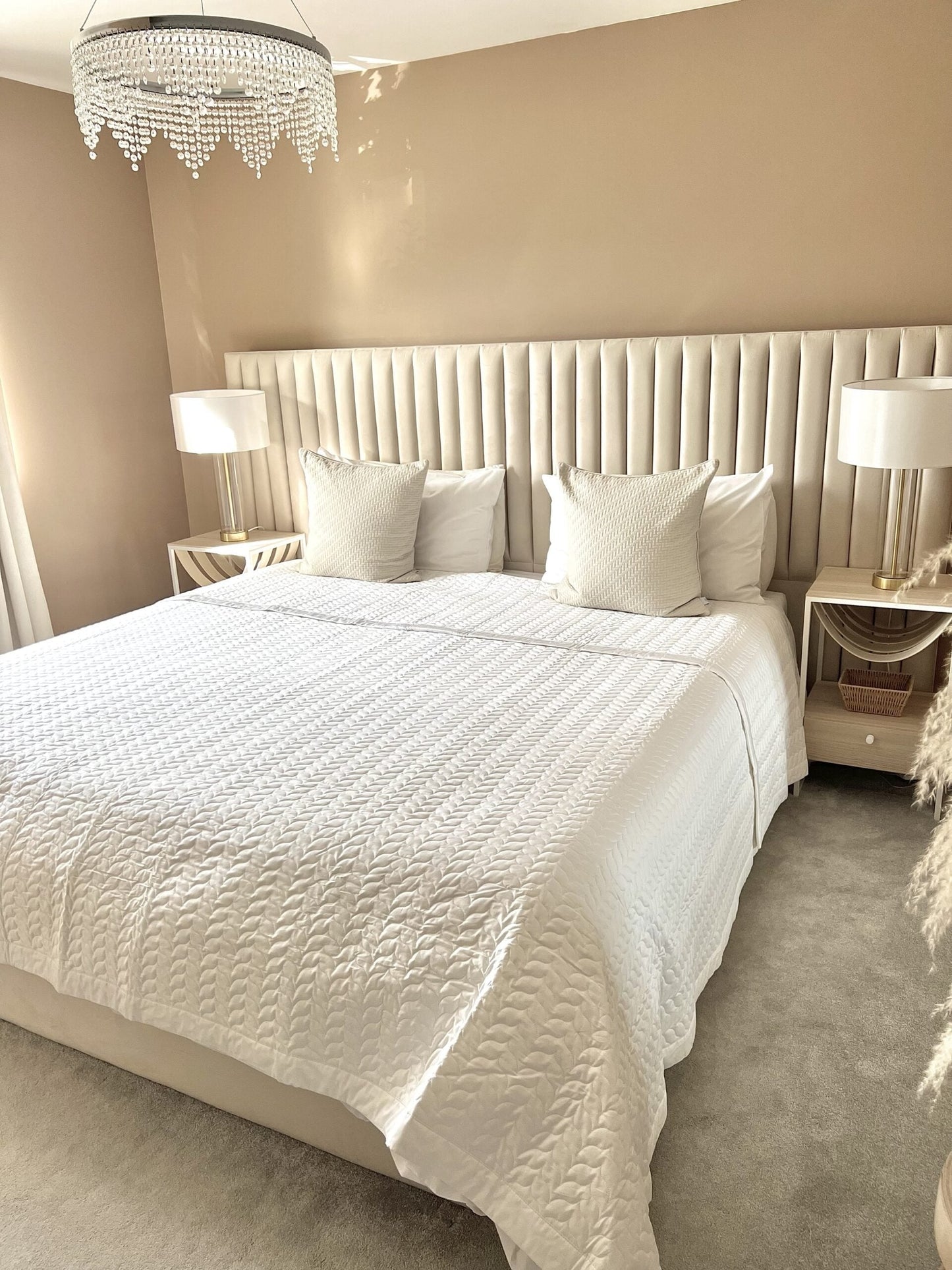 Evie Wide Panelled Headboard Bedframe