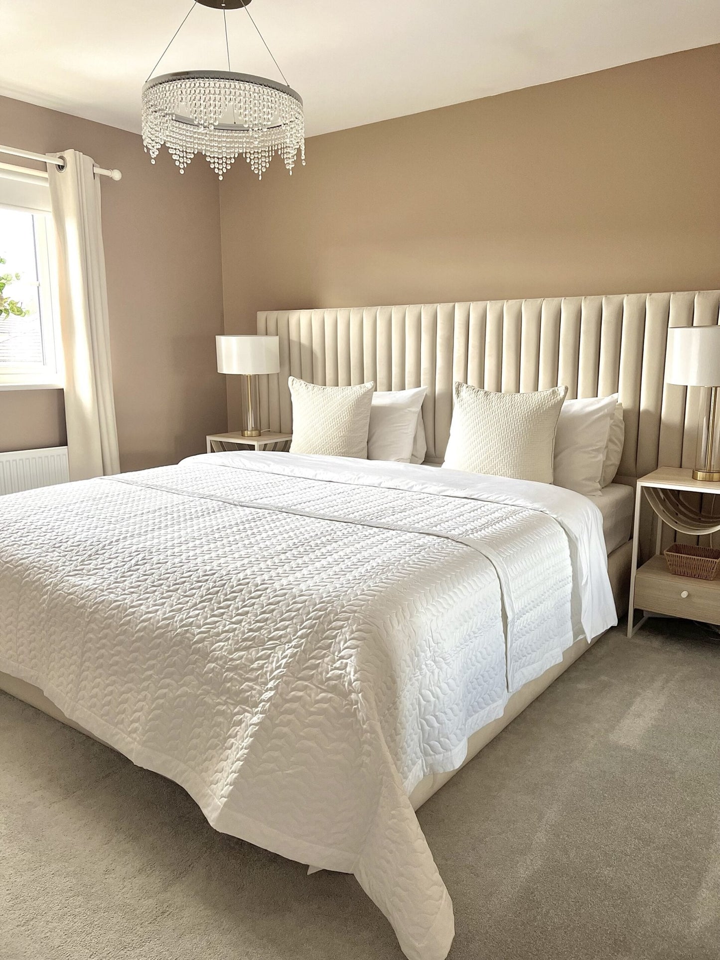 Evie Wide Panelled Headboard Bedframe