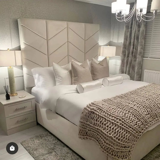 Chevron Upholstered Bed