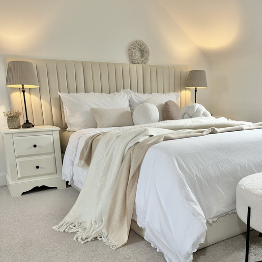 Evie Wide Panelled Headboard Bedframe
