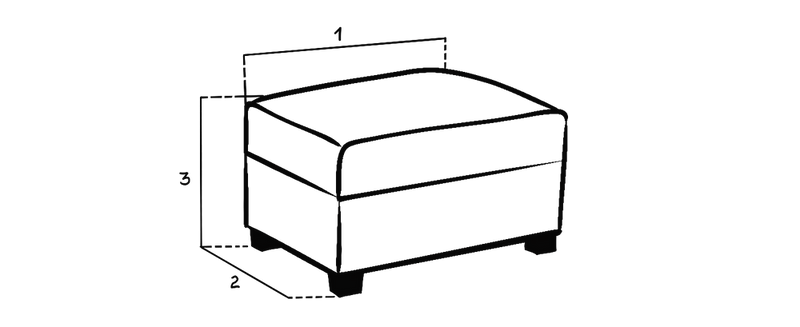 Mayfair Fullback Footstool dimension image