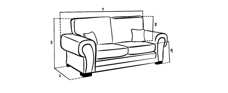 Mayfair Fullback Sofa 3+2 Set dimension image